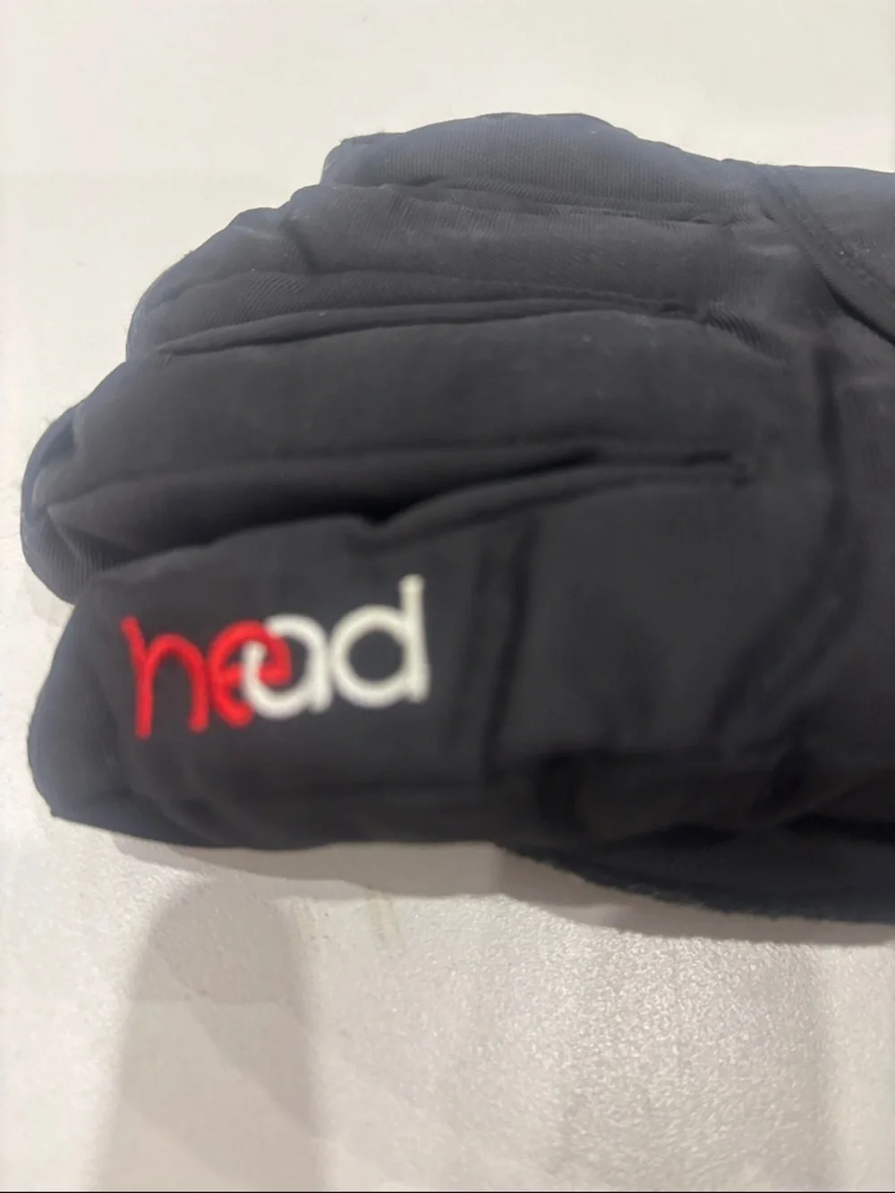 Head Black Kids Ski Mittens with Wrist Strap